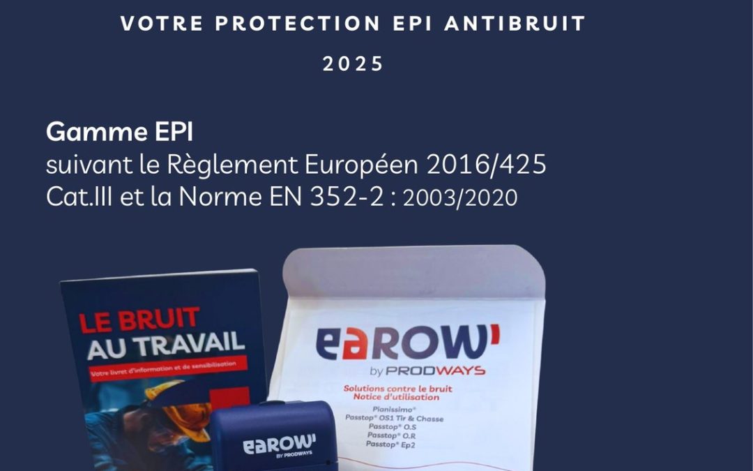 Earow EPI antibruit, filtres acoustiques et services Une Earow centré…