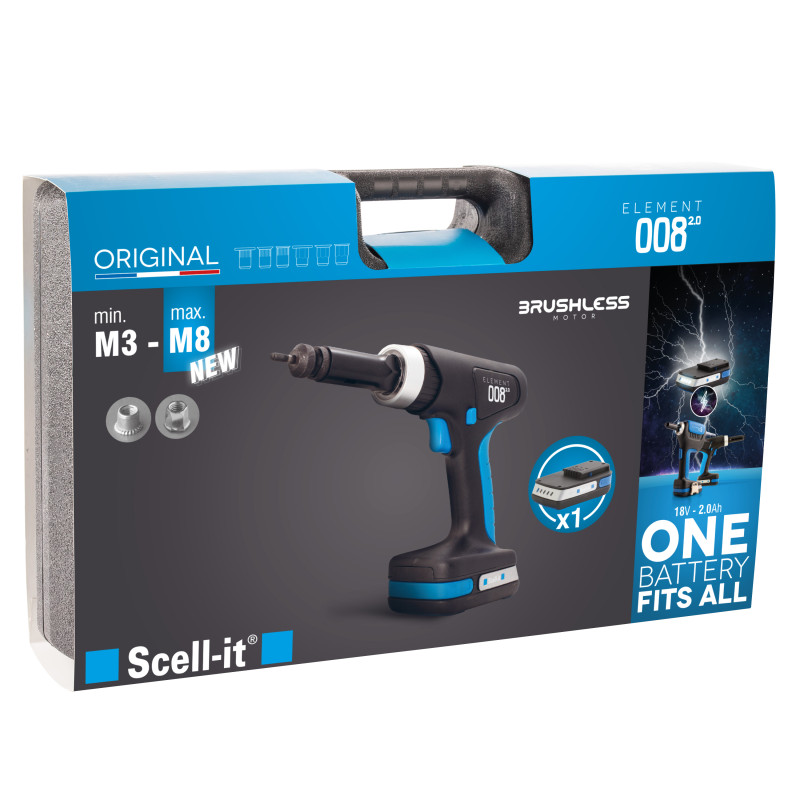 Sertisseuse Scell-it E-008 ELEMENT sur batterie M3 à M8