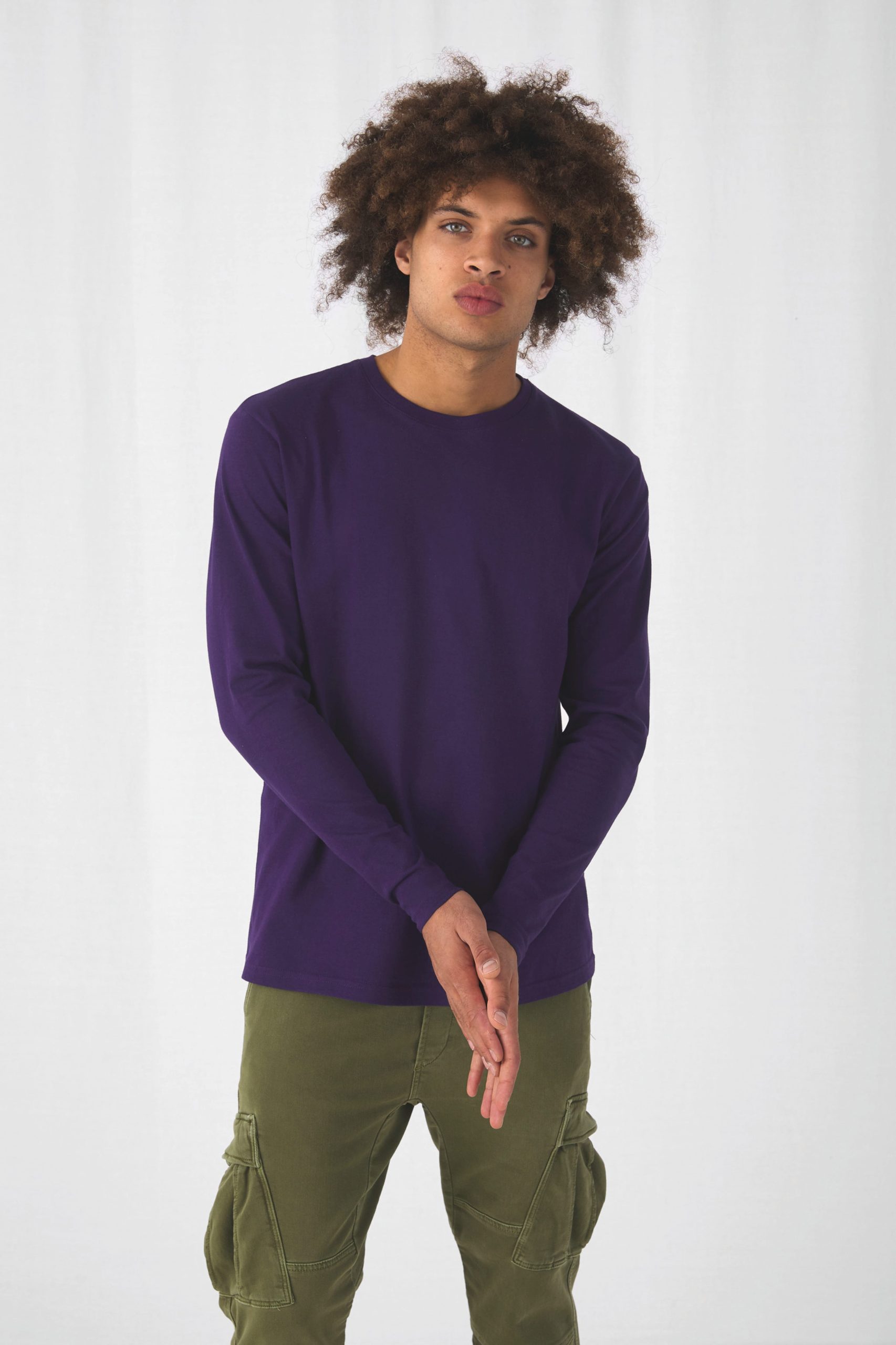 T-shirt B&C homme manches longues #E190