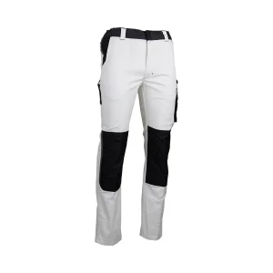 Pantalon LMA 1880 Vaisseau stretch zéro métal blanc/gris